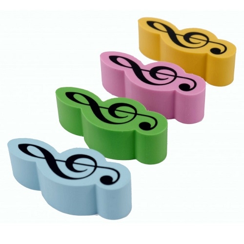 AGIFTY E 1028 Eraser g-clef 4 colors/pack 4*1.7 cm - gumica za brisanje