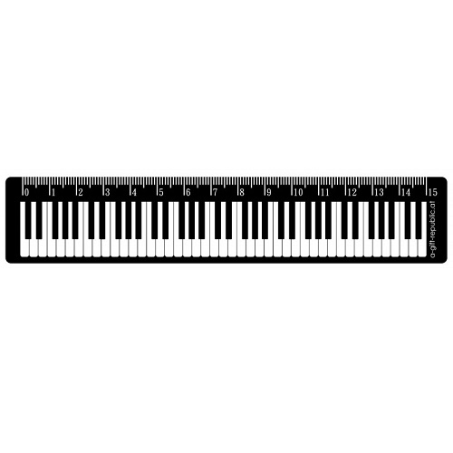 AGIFTY R 1025 Ruler keyboard 15cm black - ravnalo
