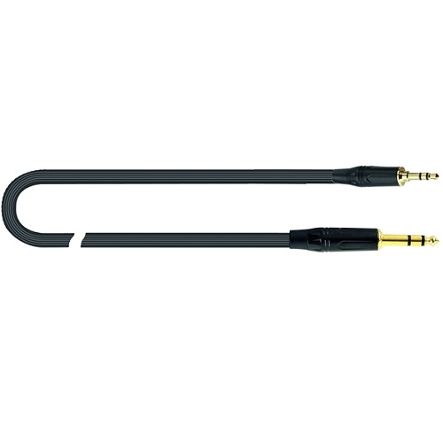 Q-LOK JUST J35JS 5 adapter kabel 5m (Stereo 6.3mm jack plug - Stereo 3.5mm jack plug) - crna boja