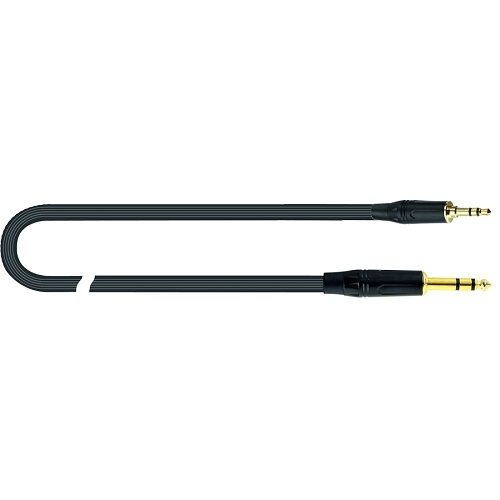 Q-LOK JUST J35JS 3 adapter kabel 3m (Stereo 6.3mm jack plug - Stereo 3.5mm jack plug) - crna boja