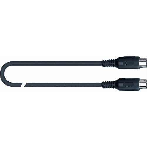 Q-LOK SX164-1 midi kabel 1m (moulded 5P male DIN - moulded 5P male DIN) - crna boja