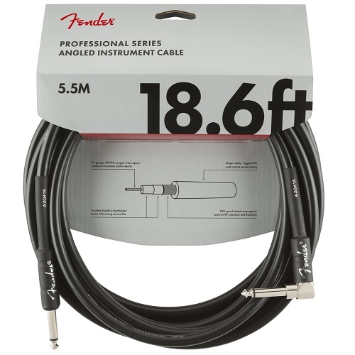 Fender kabel Professional Series Instrument Cable Straight-Angle 18.6' Black - 0990820019