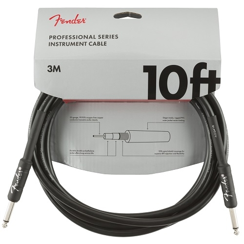 Fender kabel Professional Series Instrument Cable Straight-Straight 10' Black - 0990820024