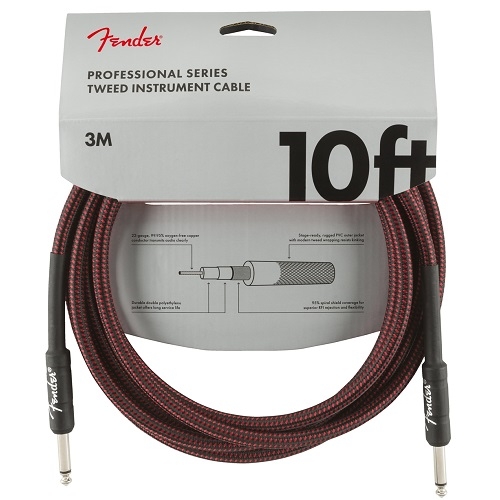 Fender kabel Professional Series Instrument Cables 10' Red Tweed - 0990820061