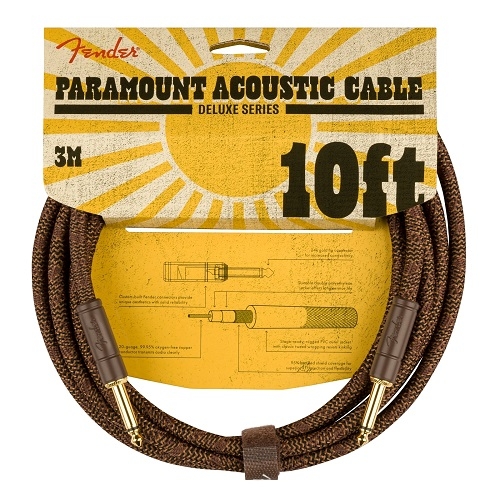 Fender kabel Paramount 10' Acoustic Instrument Cable, Brown - 0990910007