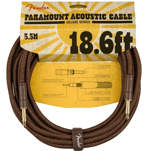 Fender kabel Paramount 18' Acoustic Instrument Cable, Brown - 0990918007