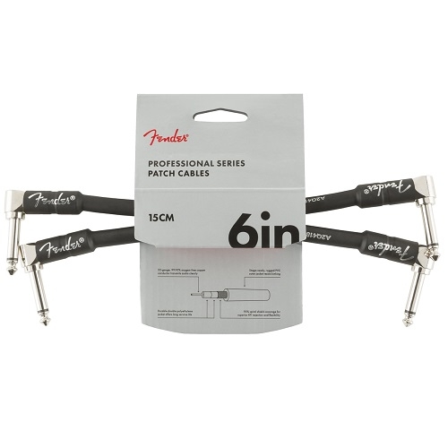 Fender kabel Professional Series Instrument Cable 2-pak Angle/Angle 6' Black - 0990820023