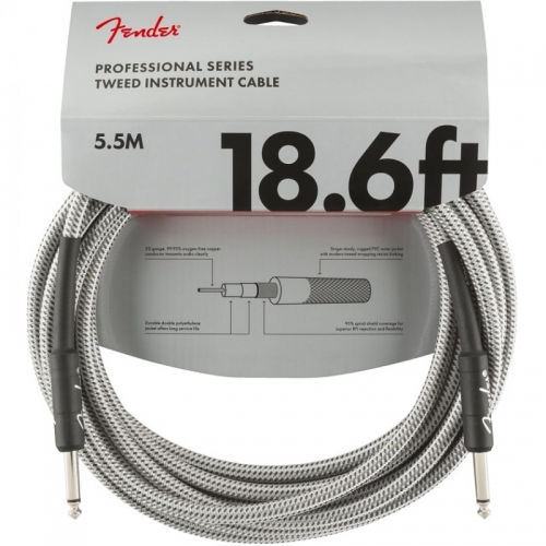 Fender kabel Professional Series Instrument Cables 18,6' Gray Tweed - 0990820068