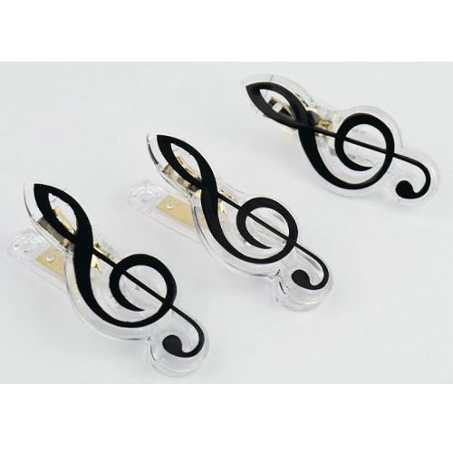AGIFTY C 1064 Clip g-clef black 7cm - kopca