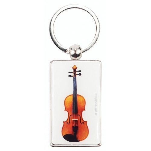 AGIFTY K 1042 Keyring violin white 8.5*3 cm - privjesak za kljuceve