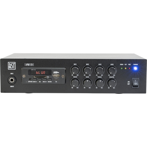 BST APM1120 - 120W/100V/4-16Ohms - USB/SD/Bluetooth/FM, 48V phantom pojacalo