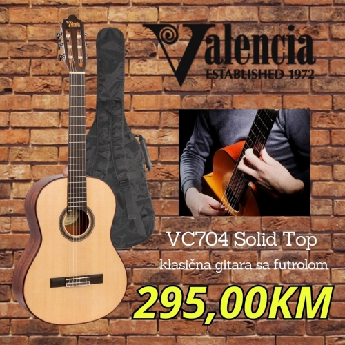 Valencia Klasična gitara VC704 - 2024 paket sa torbom (SET)